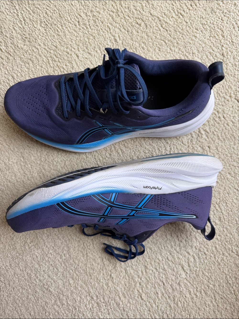 ASICS Men’s Gel-Pulse 16 Athletic Running Shoes - Navy with Light Blue Accents